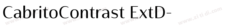 CabritoContrast ExtD字体转换